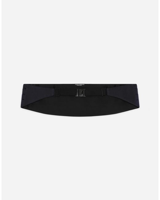 Dolce & Gabbana Blue Silk Satin Cummerbund for men