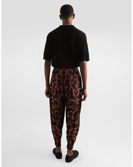 Dolce & Gabbana Black Short-Sleeved Cotton Openwork Polo-Shirt for men