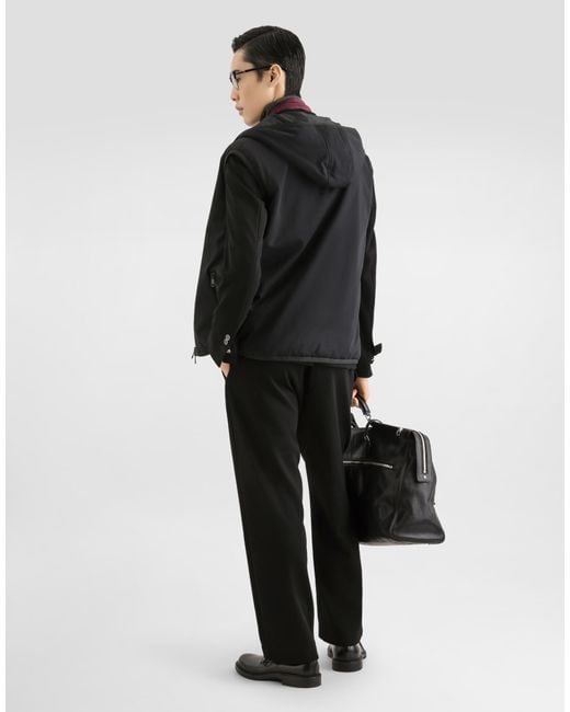 Dolce & Gabbana Black Portofino Double-Breasted Jersey Jacket for men