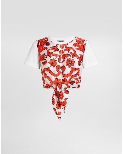 Dolce & Gabbana Red T-Shirt M/Corta Giro