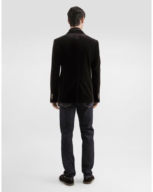 Dolce & Gabbana Poloshirt Aus Kaschmir Im Glattstrick in Black für Herren