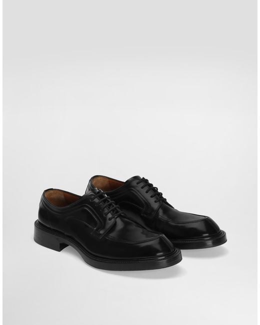 Dolce & Gabbana White Calfskin Derby Shoes for men