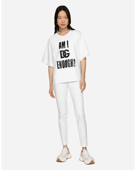 Dolce & Gabbana White Audrey Jeans
