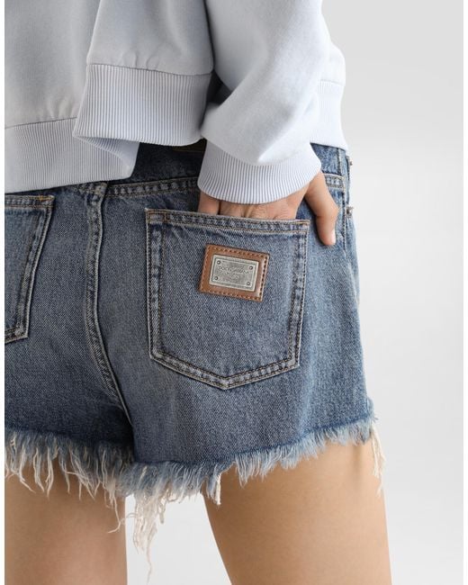 Dolce & Gabbana Blue Denim Shorts
