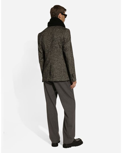 メンズ Dolce & Gabbana Single-Breasted Wool Portofino-Fit Jacket Black