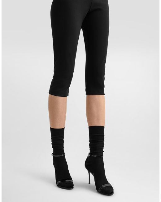 Dolce & Gabbana Black Milano Stitch Jersey Leggings�
