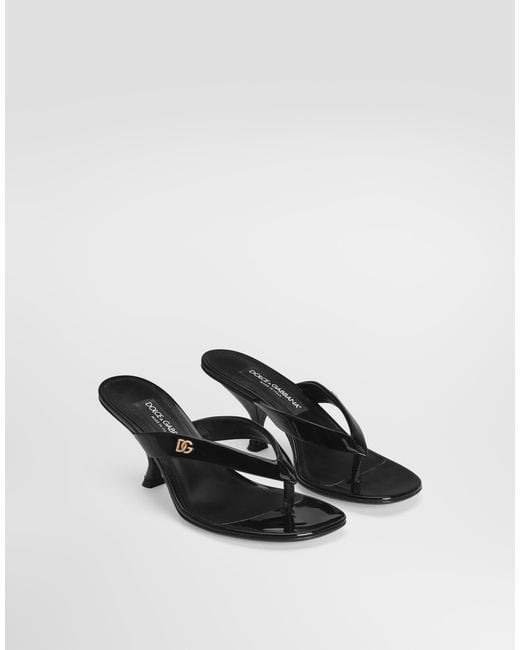 Dolce & Gabbana Black Sandalo