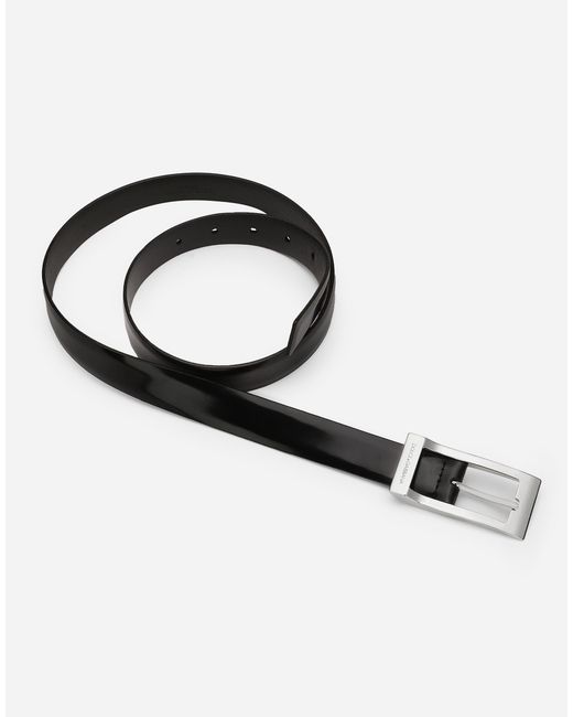 Dolce & Gabbana White Brushed Calfskin Belt for men