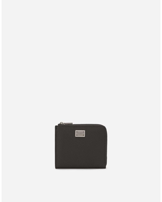 Dolce & Gabbana White Dauphine Calfskin Card Holder for men