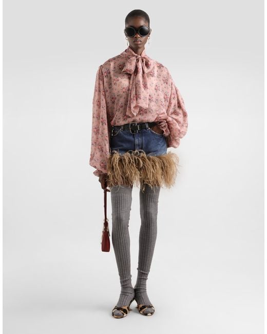 Dolce & Gabbana Blue Denim Skirt
