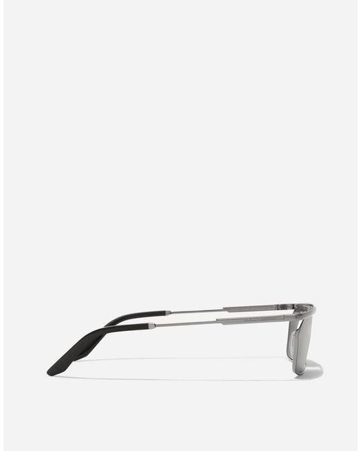 Dolce & Gabbana Gray Metal Classic Sunglasses for men