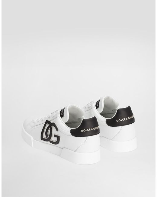 Dolce & Gabbana ポルトフィーノ スニーカー カーフスキン Dgロゴ White