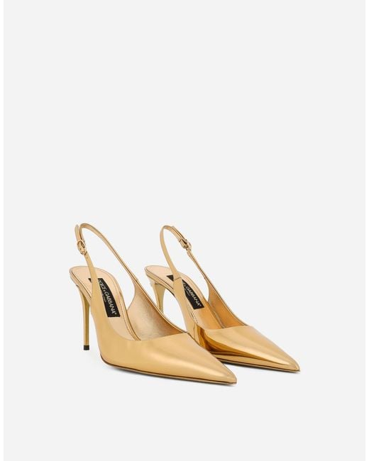 Dolce & Gabbana スリングバックパンプス カーフスキン Natural