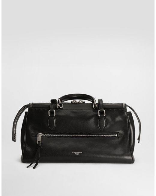 Dolce & Gabbana Vittoria Calfskin Bag Black