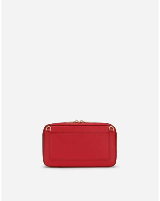 Dolce & Gabbana Red Kleine Camera Bag Dg Logo Bag Aus Kalbsleder