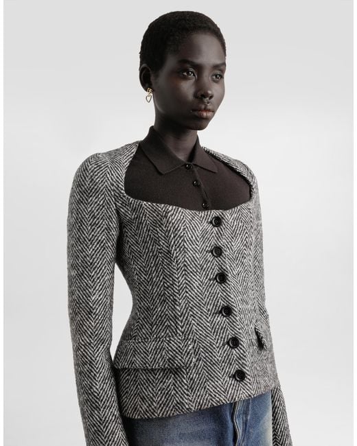 Dolce & Gabbana Black Single-Breasted Jacket