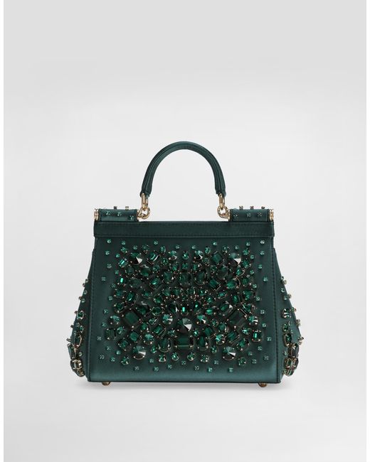 Dolce & Gabbana Green Medium Sicily Handbag