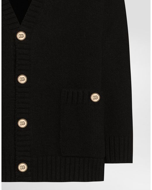 Dolce & Gabbana Black Wool Blend Cardigan for men