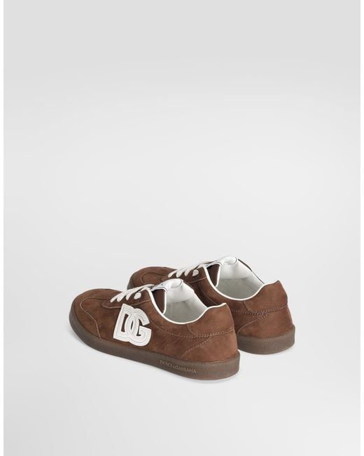 Dolce & Gabbana Brown Nubuck Dg Original Sneakers for men