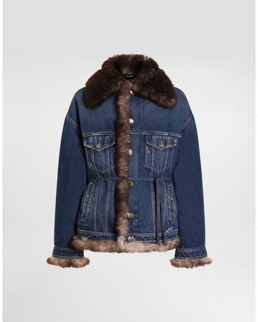 Dolce & Gabbana Blue Cotton Denim Jacket for men