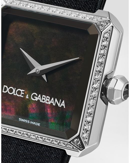 Dolce & Gabbana White Sofia Steel Watch With Colorless Diamonds