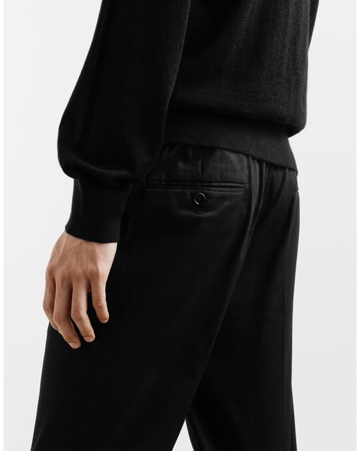 Pantalón Sastre De Algodón Dolce & Gabbana de hombre de color Black