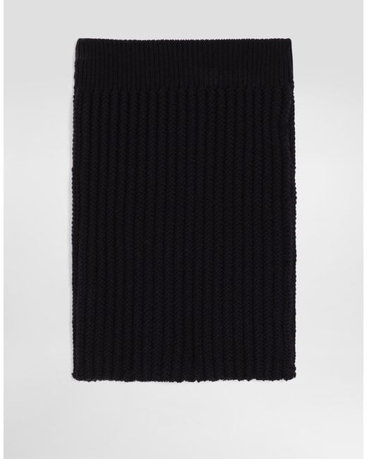 Dolce & Gabbana Black Knitted Neck Warmer for men