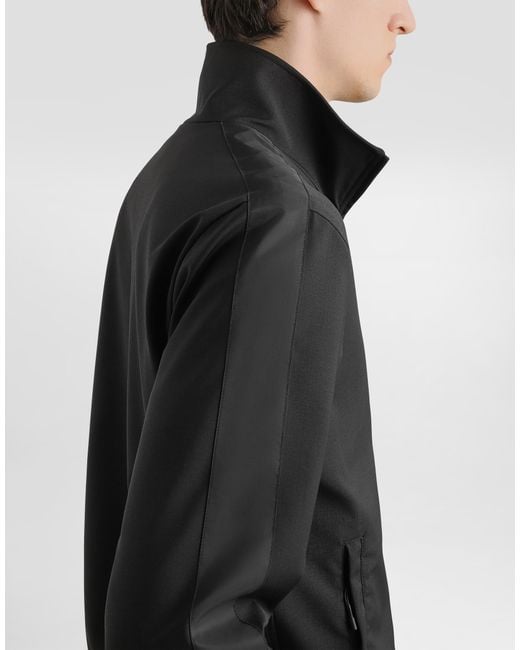 Dolce & Gabbana Black Wool Canvas Jacket for men
