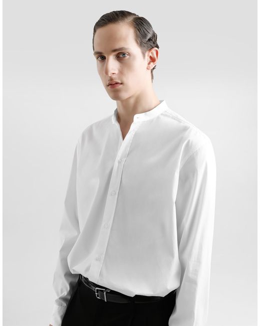 Dolce & Gabbana White Cotton Shirt for men