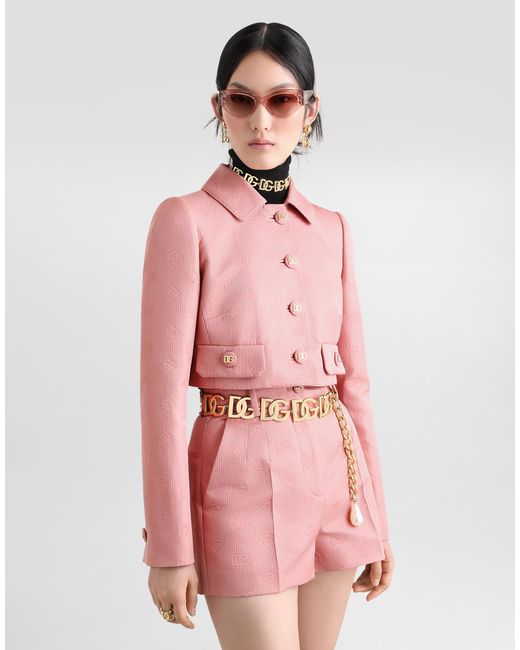 Dolce & Gabbana Pink Monogram Shorts