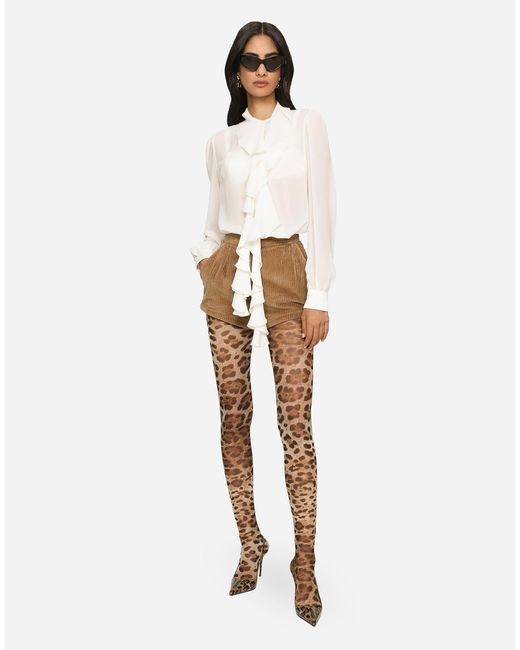 Dolce & Gabbana ブラウス ジョーゼット フリル White