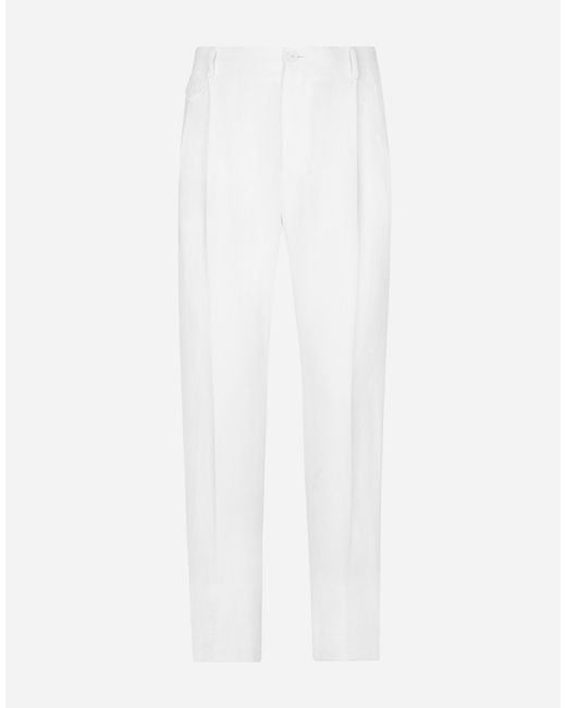 Dolce & Gabbana White Pantalone for men