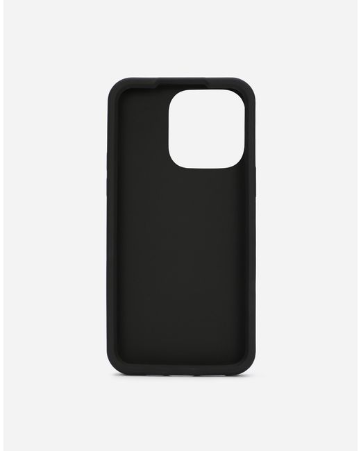Dolce & Gabbana Black Cover Iphone 14 Pro Aus Gummi Spitze