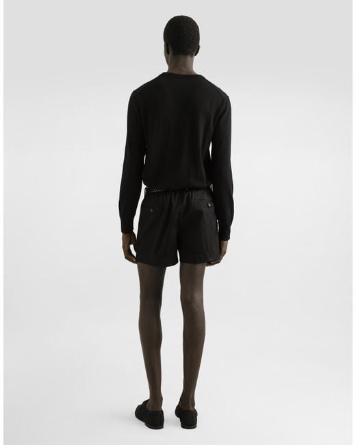 Dolce & Gabbana Black Cotton Round-Neck Sweater With Tag for men