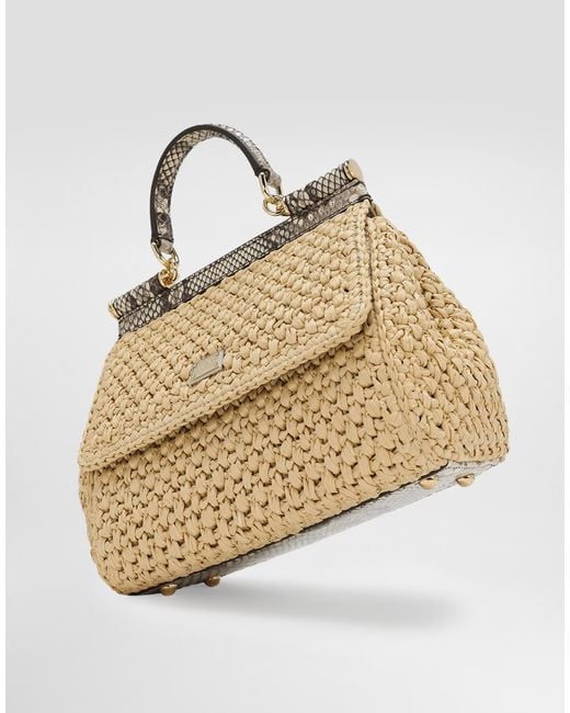 Dolce & Gabbana Metallic Medium Sicily Handbag