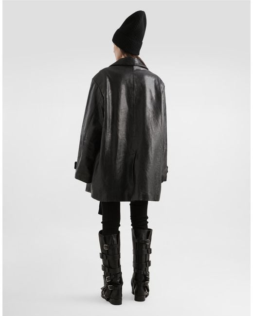 Dolce & Gabbana Black Gerippter Strickrock