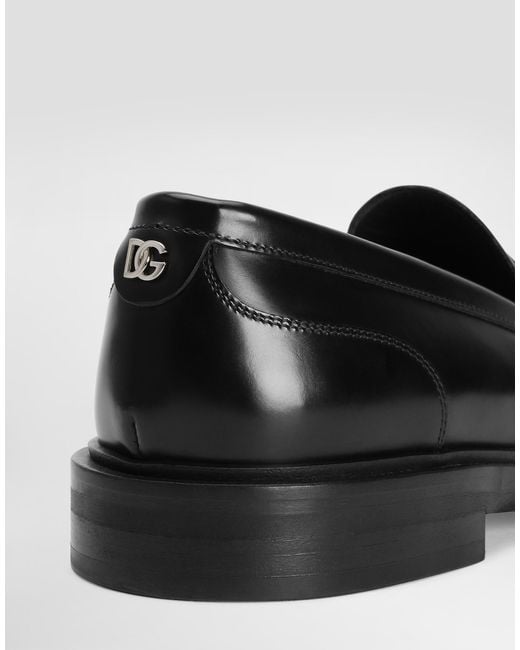 Dolce & Gabbana White Brushed Calfskin Loafers for men