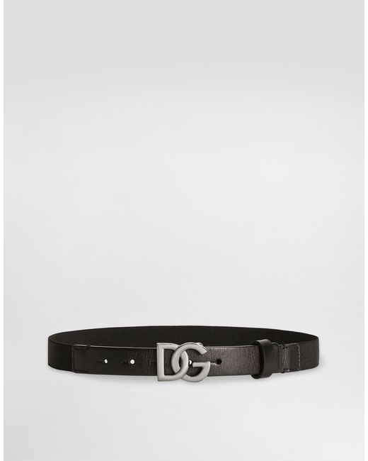 メンズ Dolce & Gabbana Belt With Dg Logo White