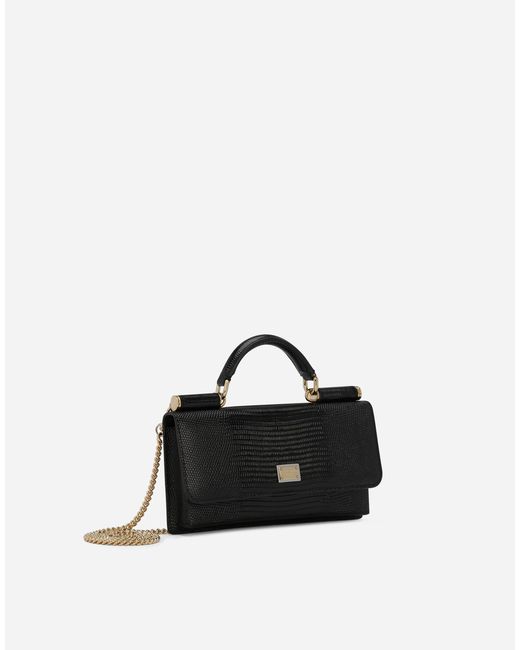 Dolce & Gabbana Black Iguana-Print Mini Bag