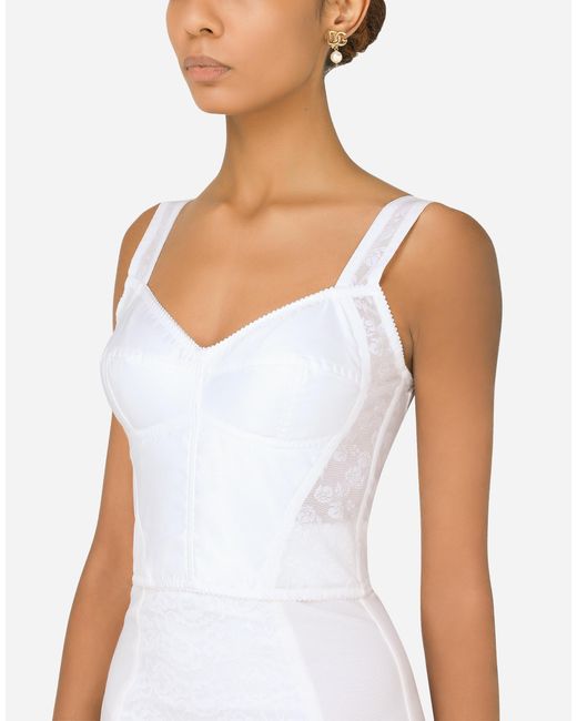 Dolce & Gabbana White Corset Top