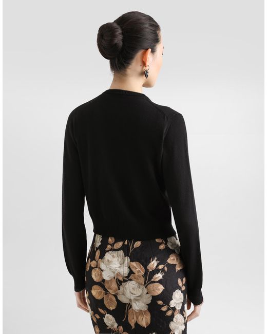 Dolce & Gabbana Black Cashmere Cardigan