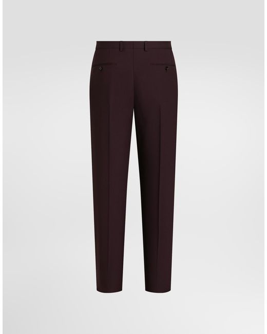 Dolce & Gabbana Multicolor Virgin Wool Trousers for men