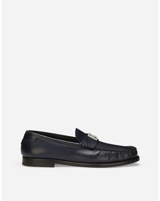 メンズ Dolce & Gabbana モカシン ブラッシュド カーフスキン White