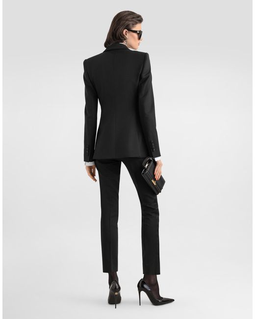 Pantalon En Sergé Bi-Stretch Dolce & Gabbana en coloris Black