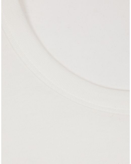 Dolce & Gabbana White Cotton T-Shirt With Heraldic Dg Logo Patch for men