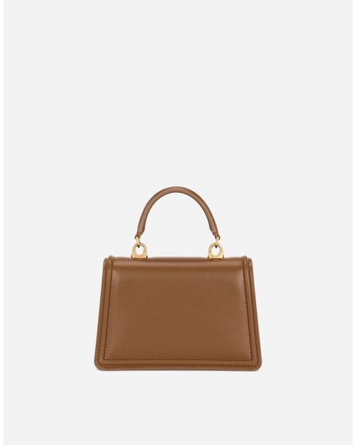 Dolce & Gabbana Natural Small Devotion Top-Handle Bag