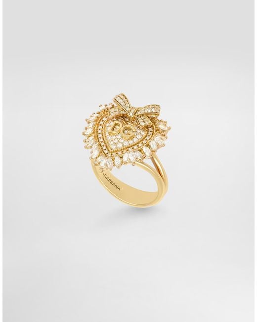 Dolce & Gabbana White Devotion Ring 18 Carat And Diamonds