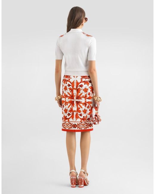 Dolce & Gabbana Red Polo M/C Anni 50