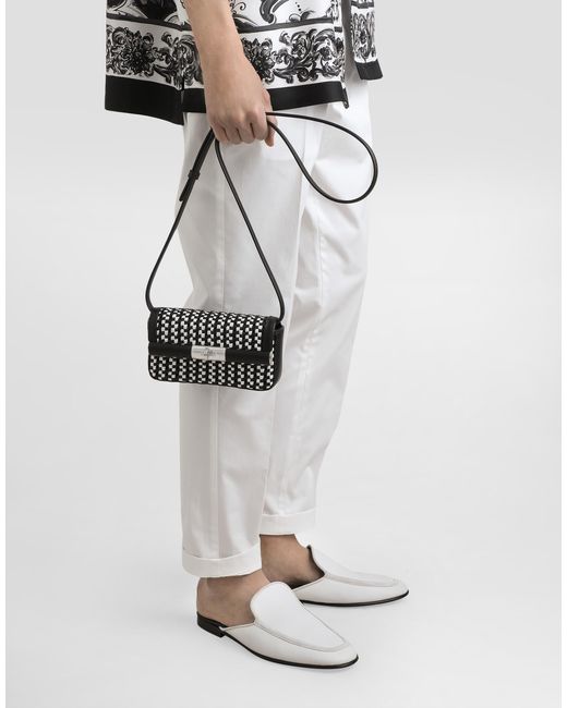Dolce & Gabbana Marlene Crossbody Minibag With Weave in White für Herren