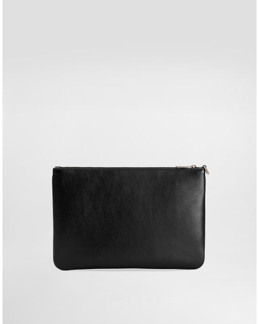 メンズ Dolce & Gabbana Calfskin Necessaire Black